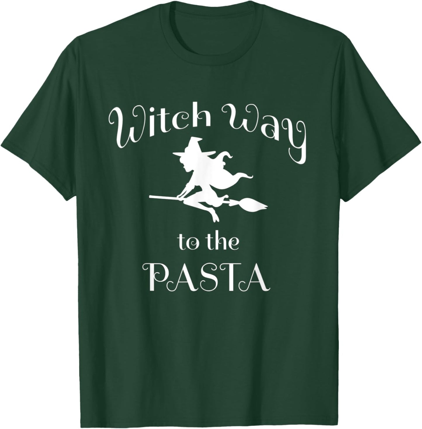 Halloween Pun Witch Way To The Pasta T-Shirt - T-Shirt | Forest