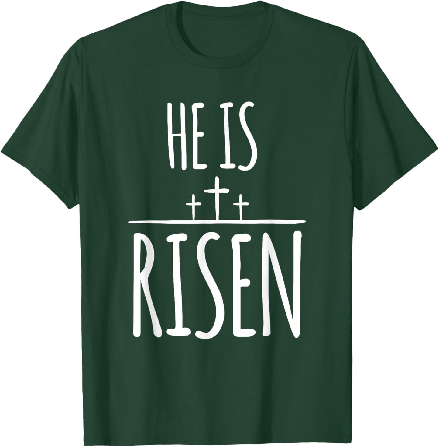Christian Easter Shirt for Faith Believers He Is Risen T-Shirt - T-Shirt | Forest