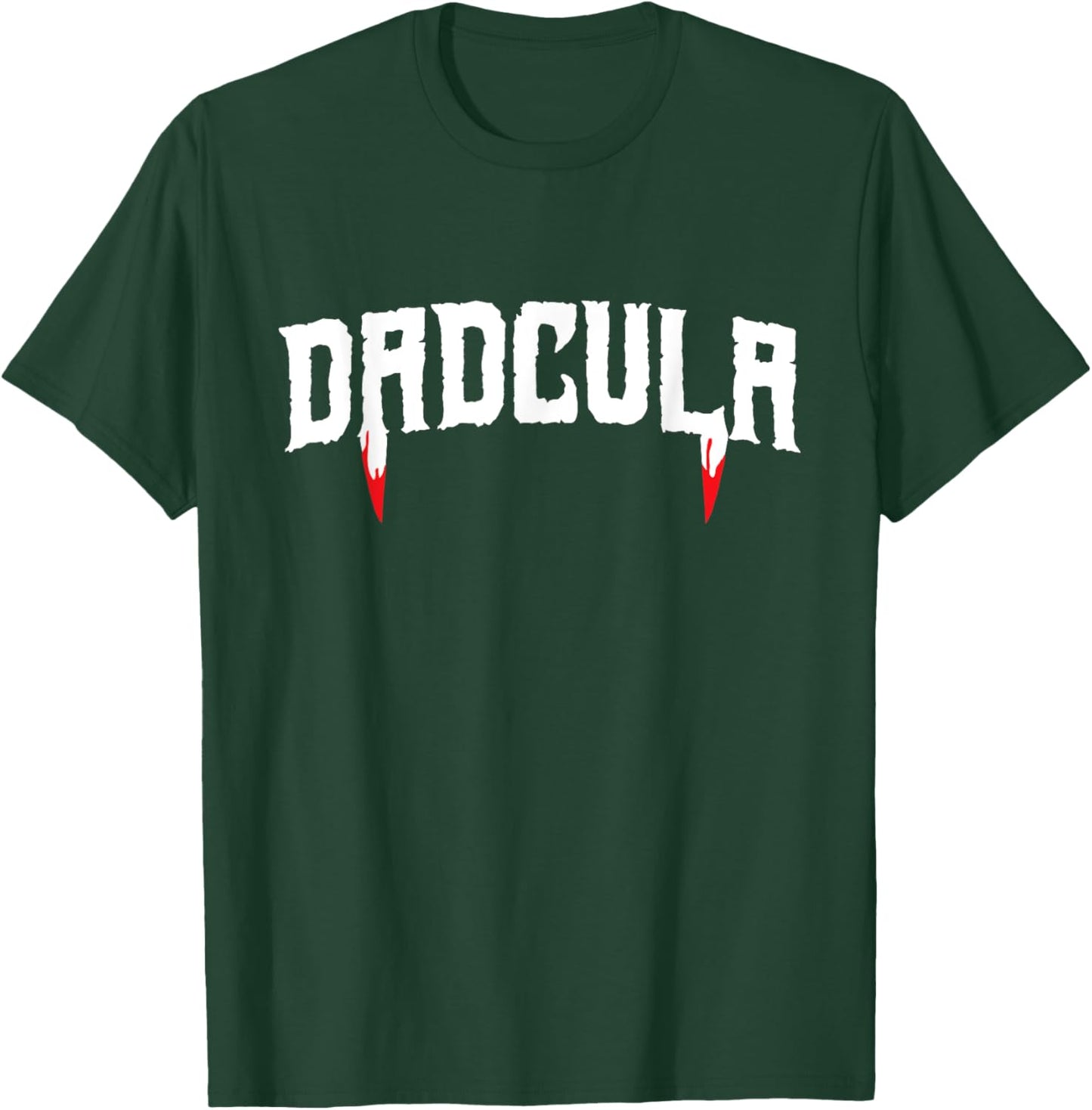 Funny Dadcula Halloween Dad Costume Vampire Fangs T-Shirt - T-Shirt | Forest
