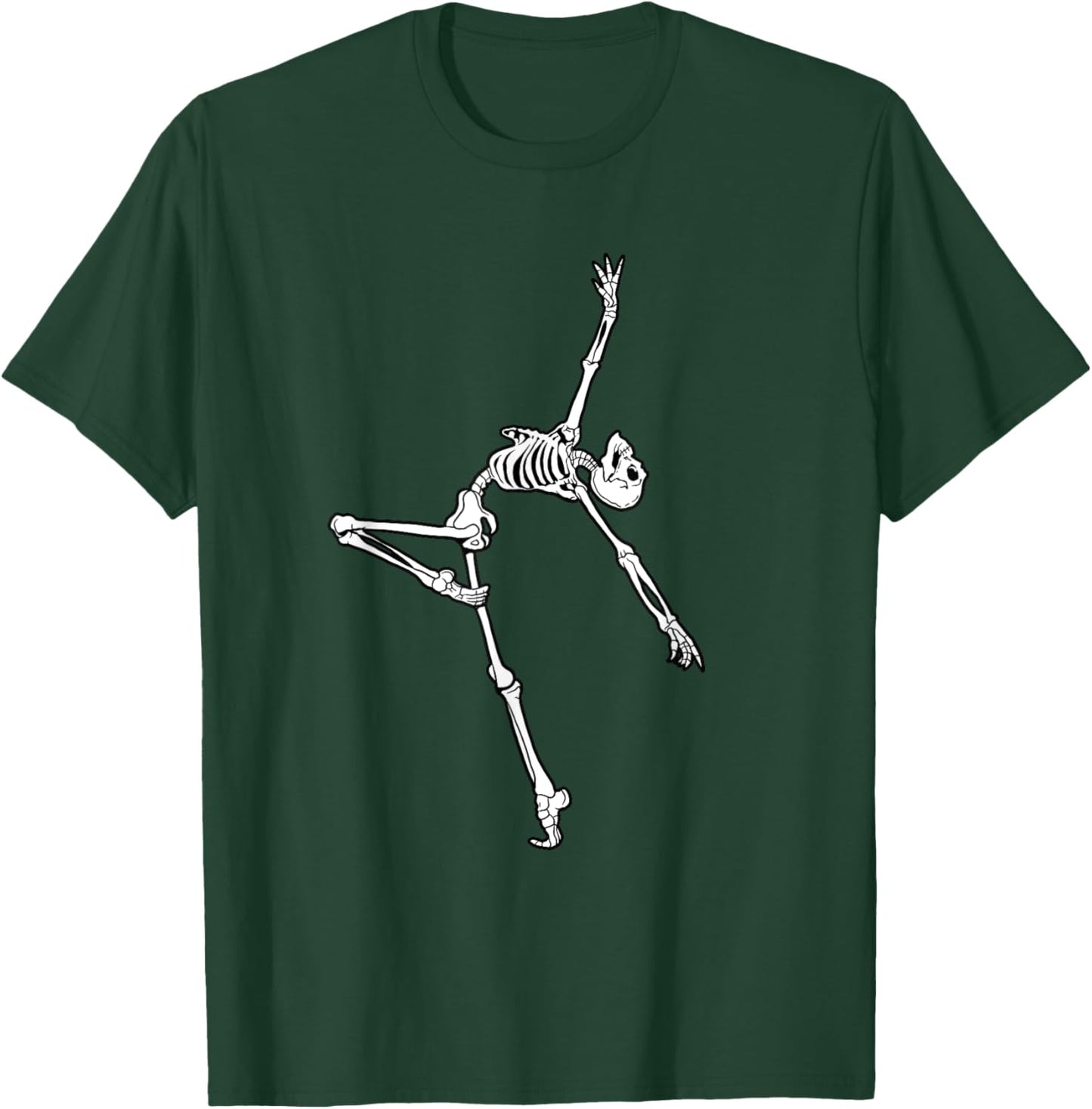 Dancing Skeleton Halloween Ballet Dance Pose T-Shirt - T-Shirt | Forest