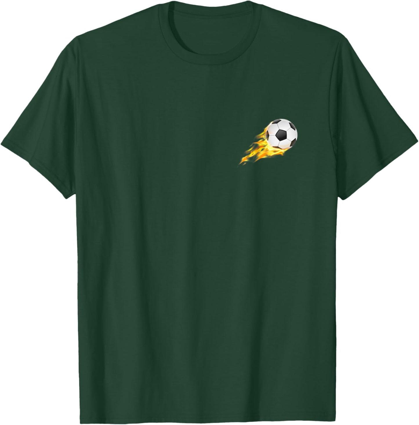 Fire Soccer Ball Flying Flamming Soccer Soccer Ball In Flame T-Shirt - T-Shirt | Forest