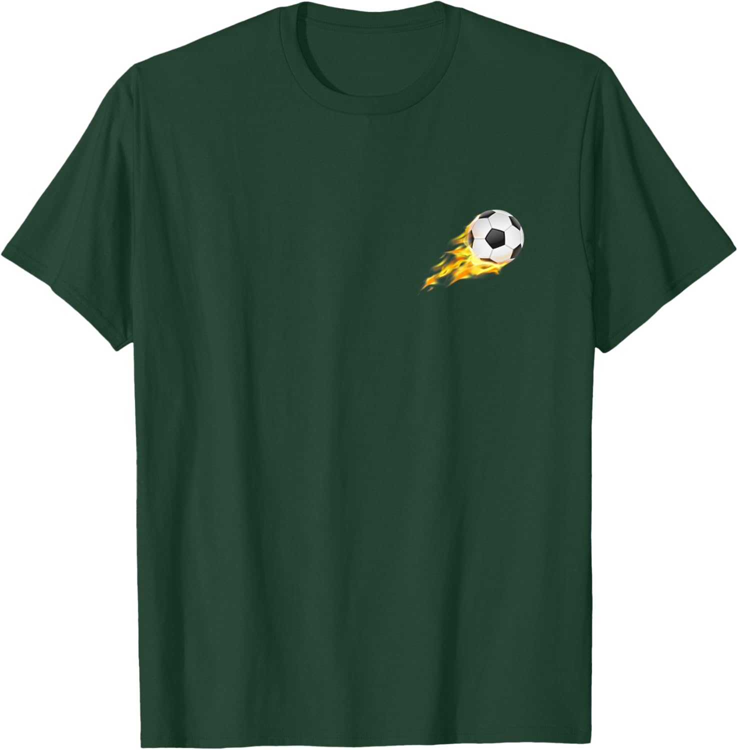 Fire Soccer Ball Flying Flamming Soccer Soccer Ball In Flame T-Shirt - T-Shirt | Forest