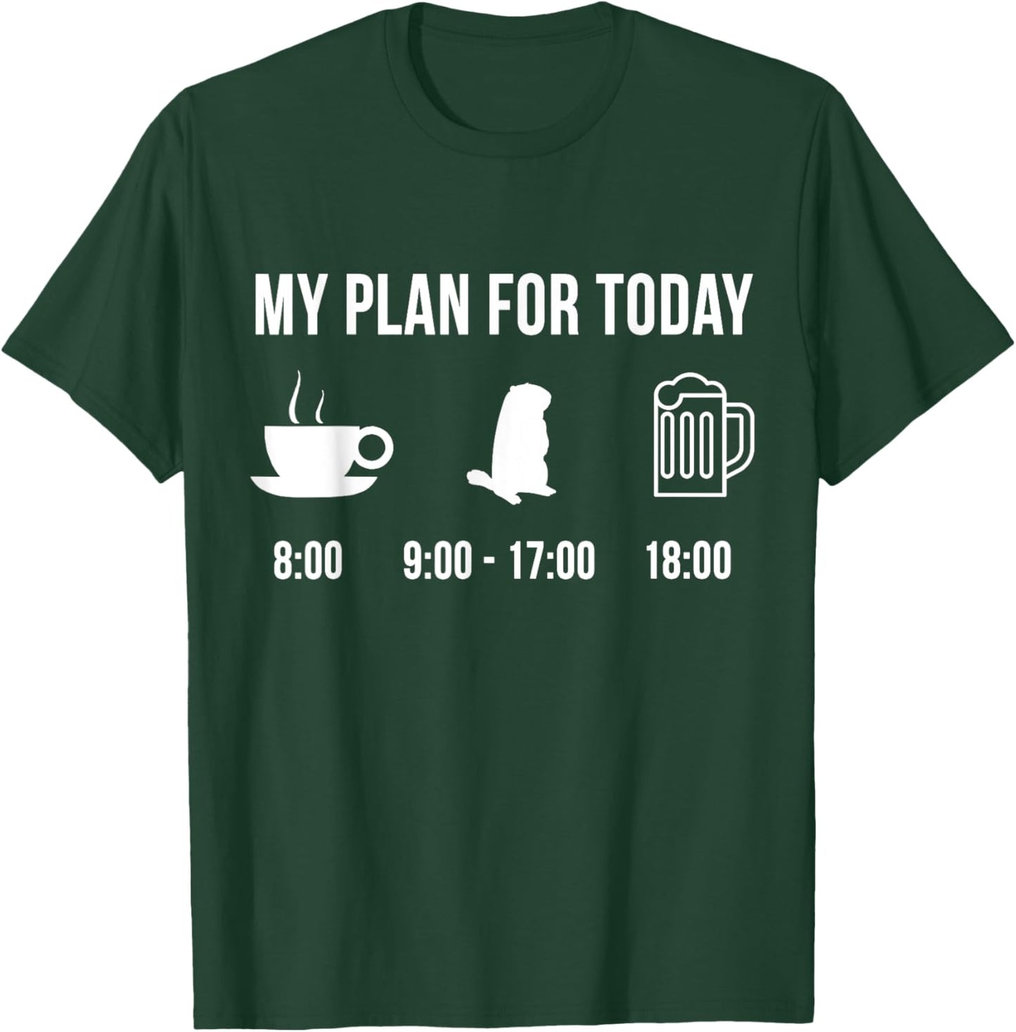 Funny Wild Groundhog Hunting Hunter My Plan For Today T-Shirt - T-Shirt | Forest