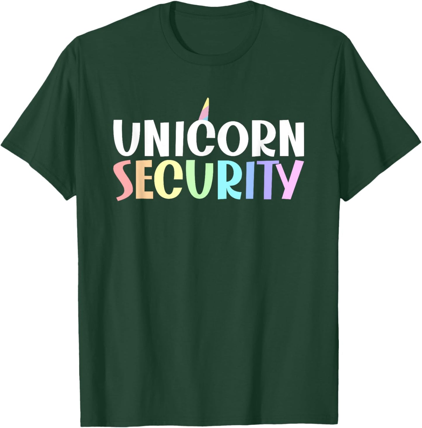 Unicorn Security Dad Brother Halloween Costume Men Boys T-Shirt - T-Shirt | Forest
