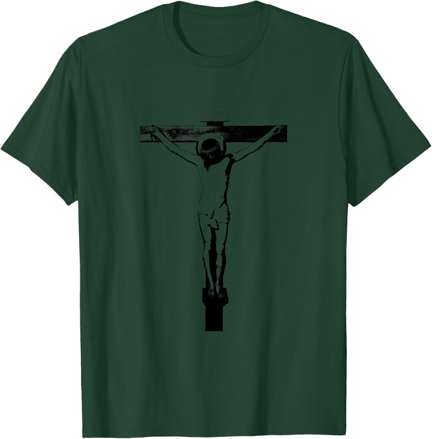 Catholic Crucifix with Jesus T-Shirt - T-Shirt | Forest