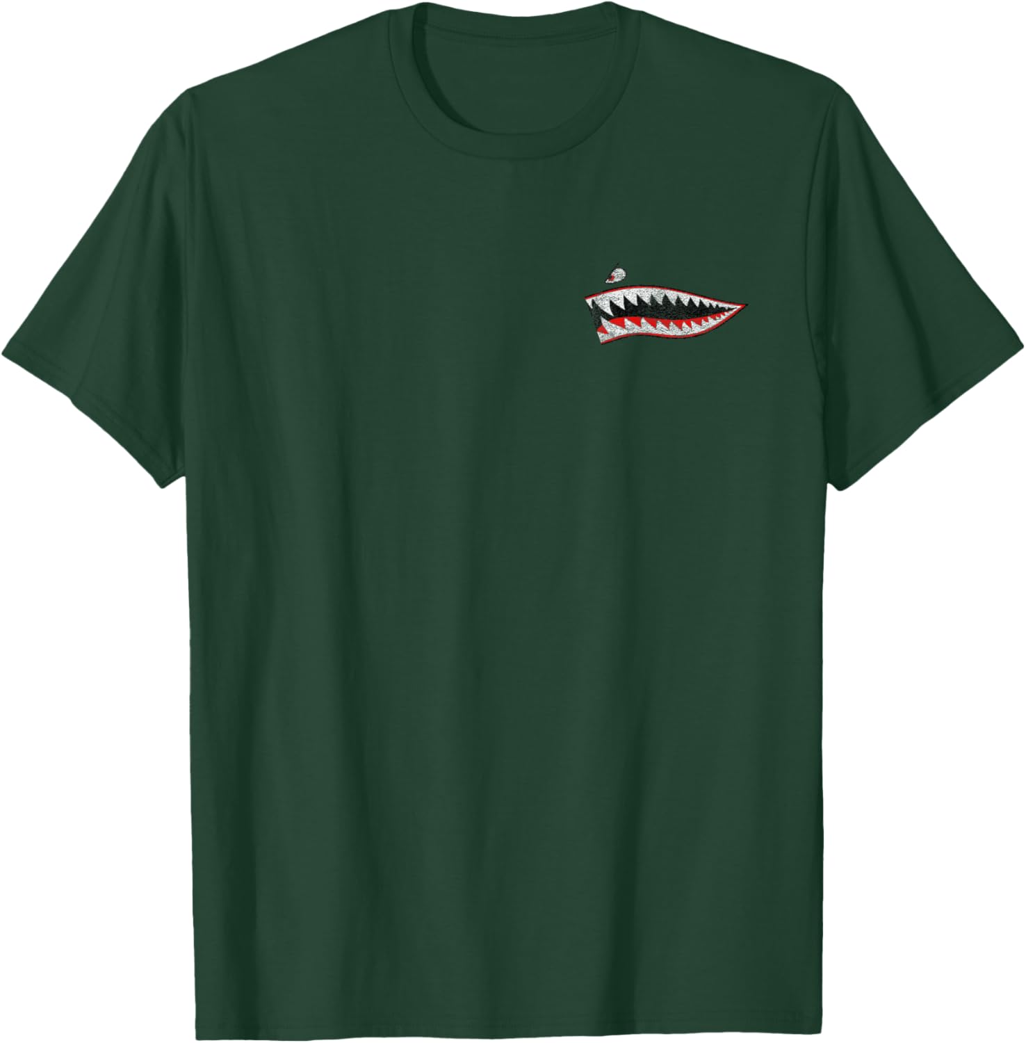 Shark Teeth Nose Art Warhawk P-40 A-10 Warthog War Plane T-Shirt - T-Shirt | Forest