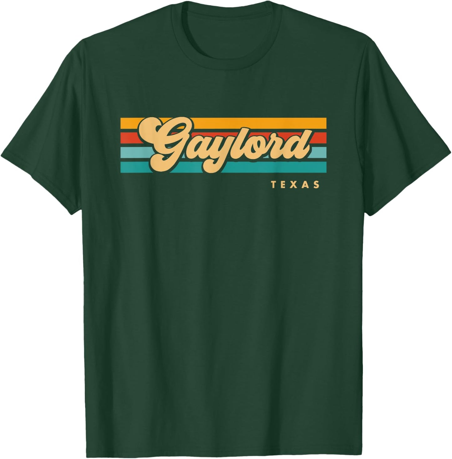 Vintage Sunset Stripes Gaylord, Texas T-Shirt - T-Shirt | Forest