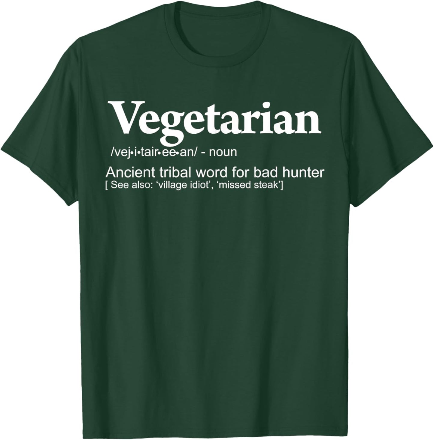 Miftees BBQ Anti-vegetarian, Funny Vegetarian Definition T-Shirt - T-Shirt | Forest