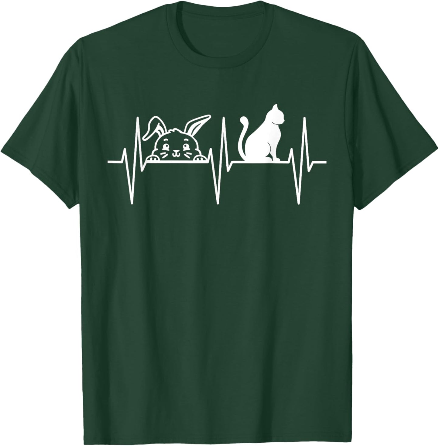 Bunny Shirt Funny Cat Lover Rabbit Pet Bunny Lover Women Girls Kids T-Shirt - T-Shirt | Forest