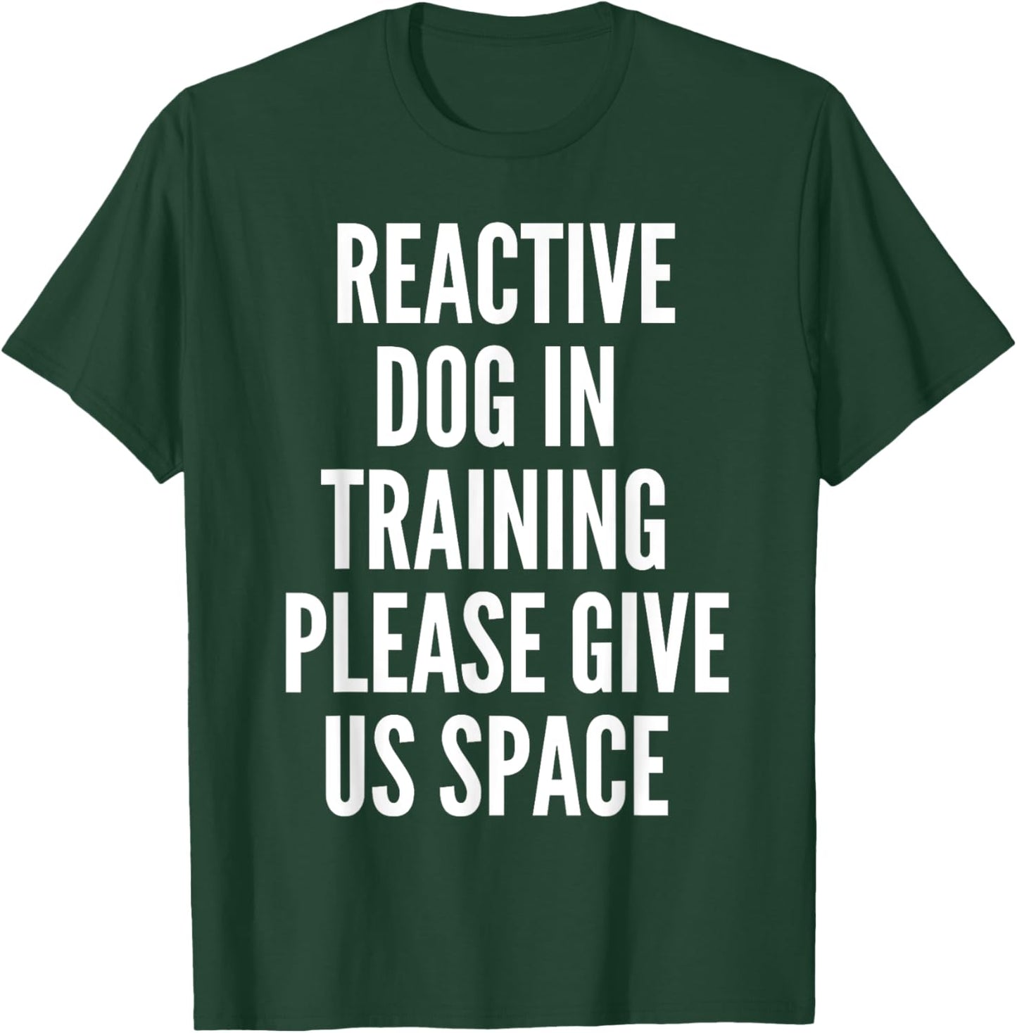 Nervous Dog Reactive Dog Owner Training Apparel -Adults Black Short Sleeve Dog Pattern T-Shirt - T-Shirt | Forest