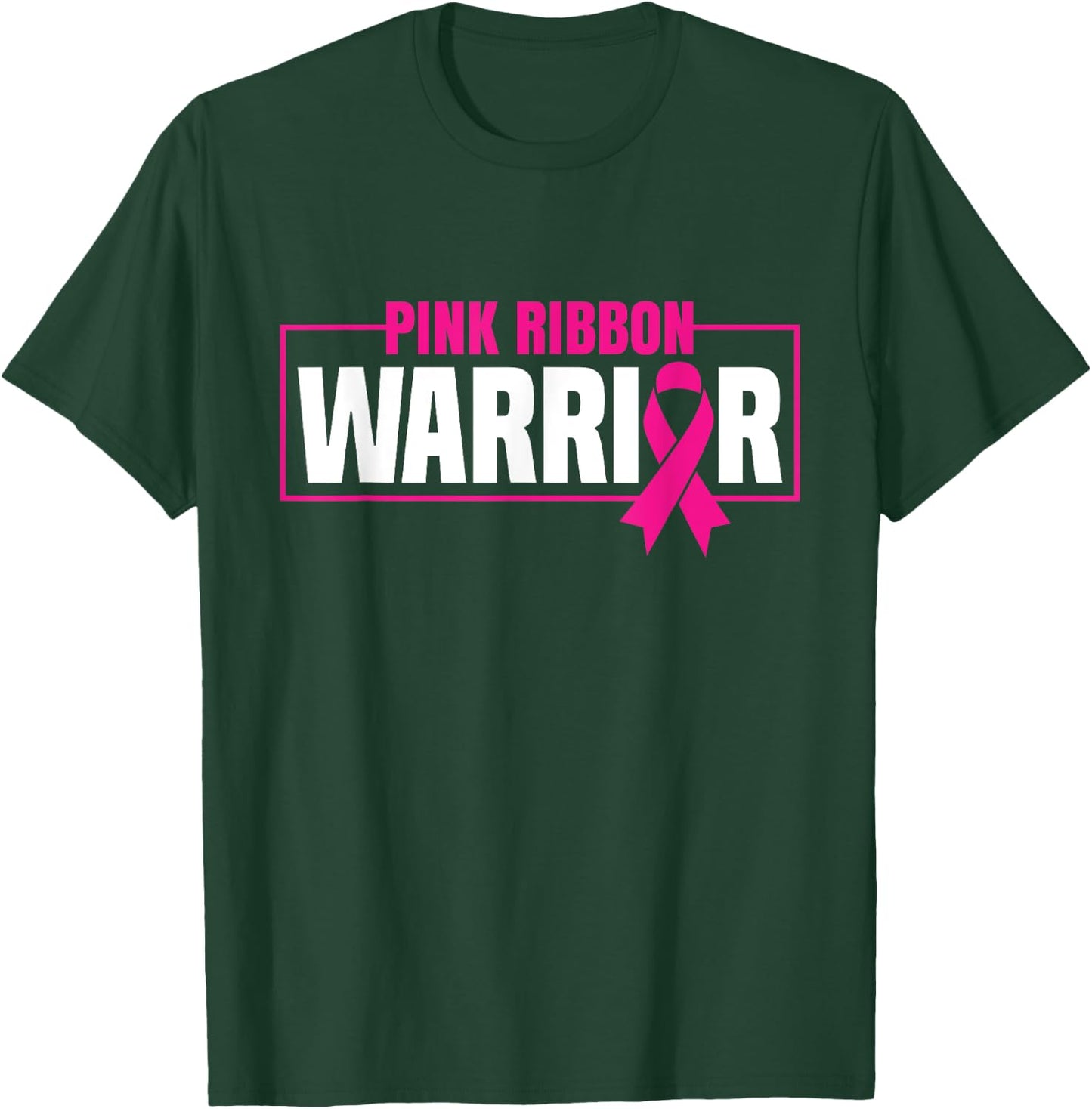 Pink Ribbon Warrior - Breast Cancer Awareness T-Shirt - T-Shirt | Forest