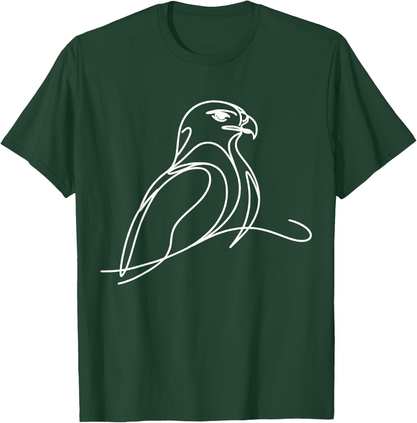 Line Art Bird & Ornithologist Harris'S Hawk T-Shirt - T-Shirt | Forest