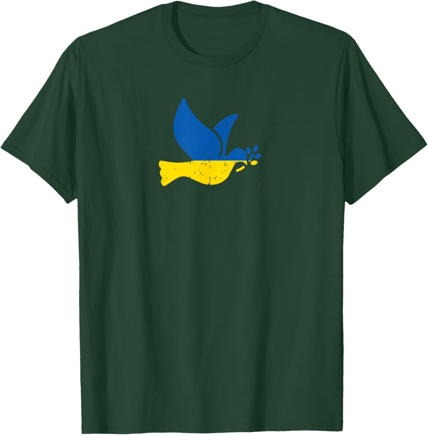 Ukrainian Peace Bird - Ukraine Flag Blue and Yellow Vintage T-Shirt - T-Shirt | Forest
