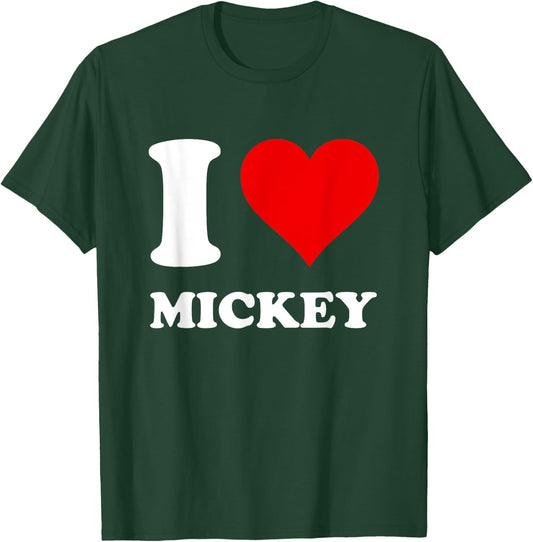 Red Heart I Love Mickey T-Shirt - T-Shirt | Forest