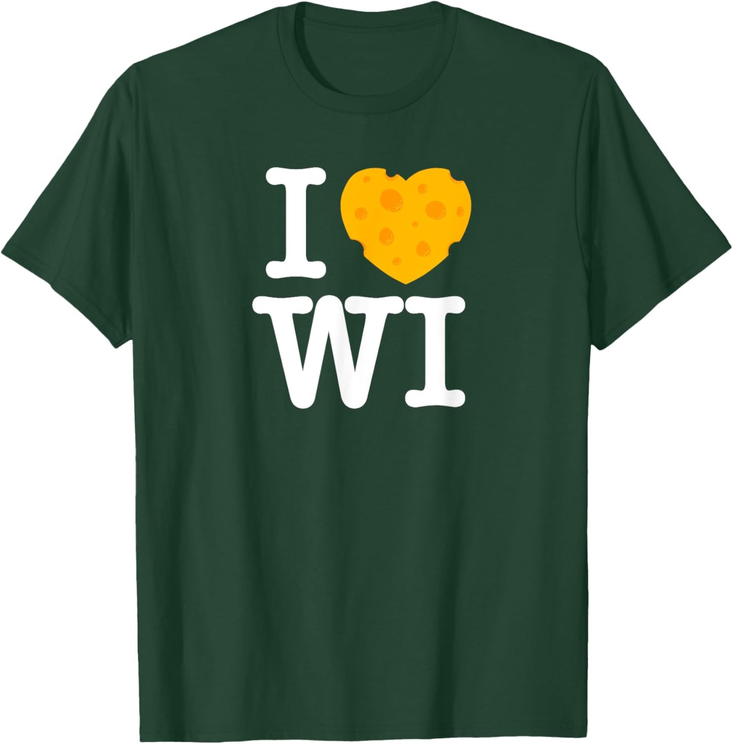 I Love Wisconsin - Cheese Heart WI T-Shirt - T-Shirt | Forest