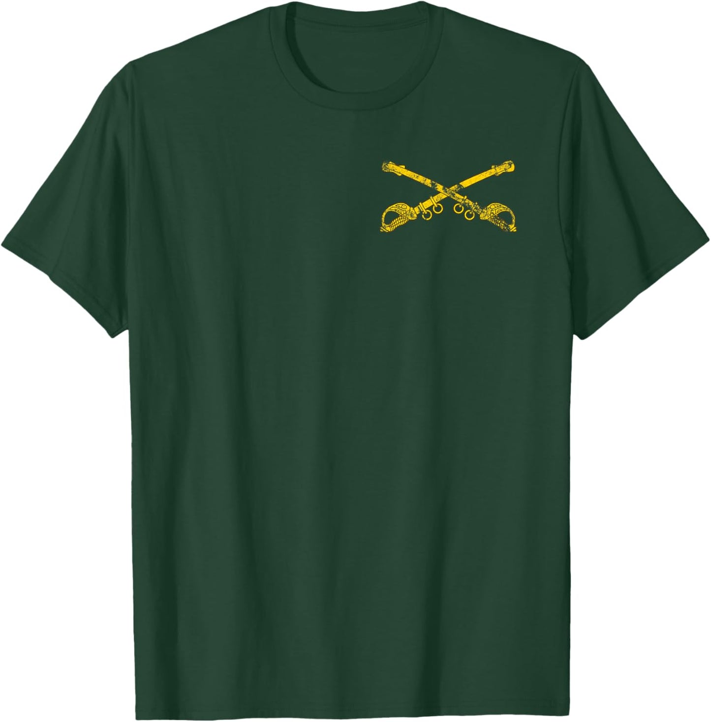 US Army Cavalry Branch - CAV Scout 19Delta - 19D Distressed T-Shirt - T-Shirt | Forest