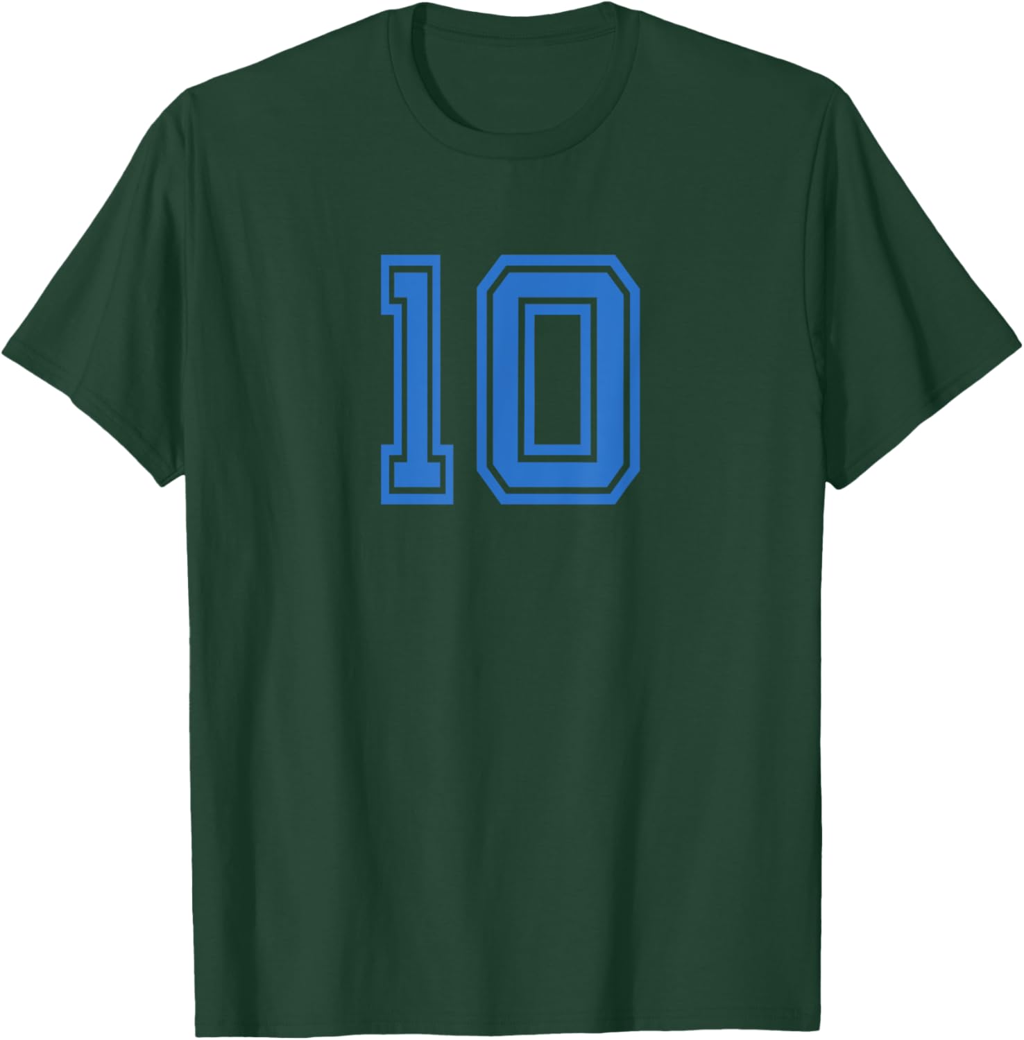 Number #10 Blue Favorite Number T-Shirt - T-Shirt | Forest