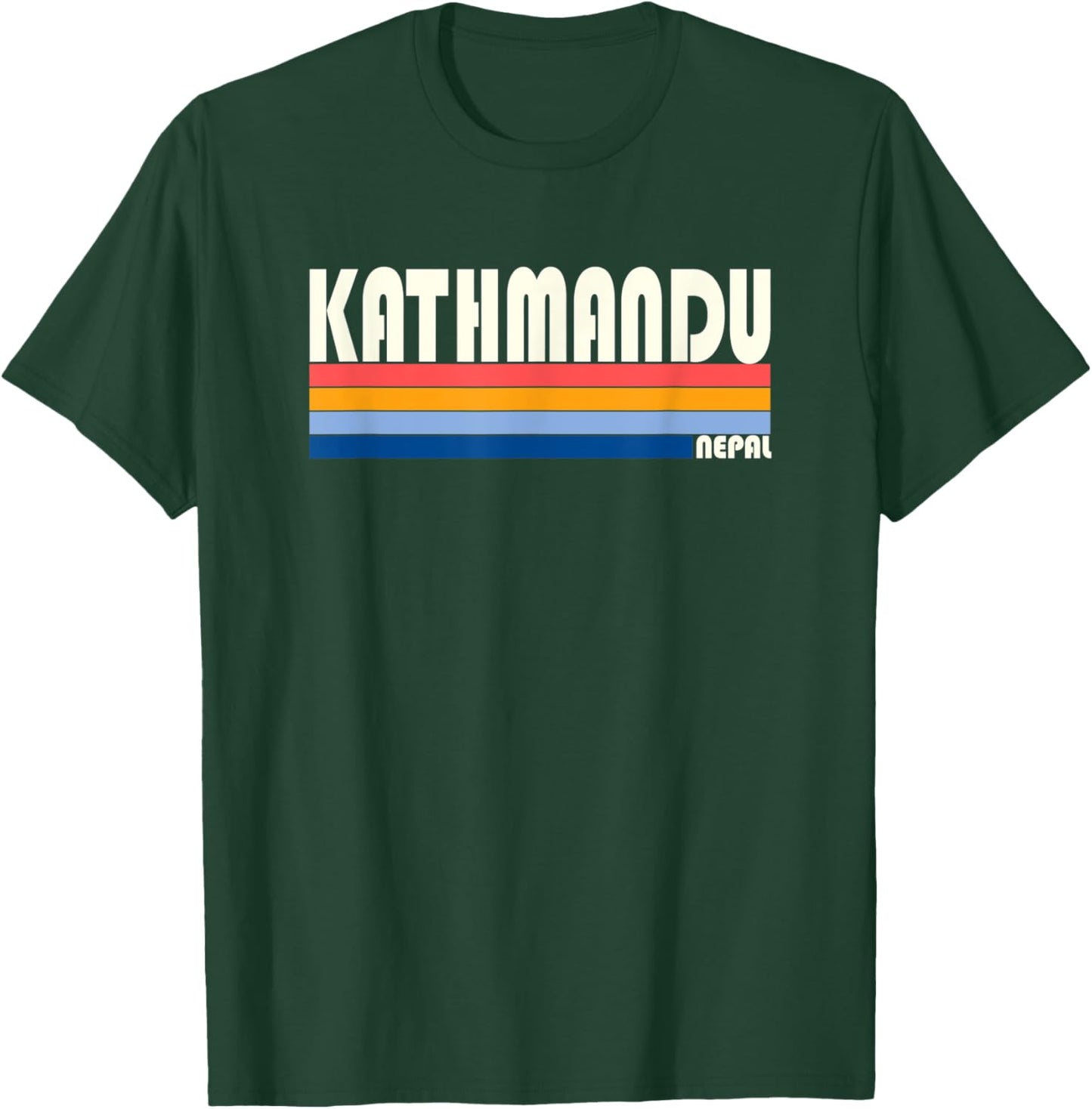 Retro Vintage 70s 80s Style Kathmandu, Nepal T-Shirt - T-Shirt | Forest