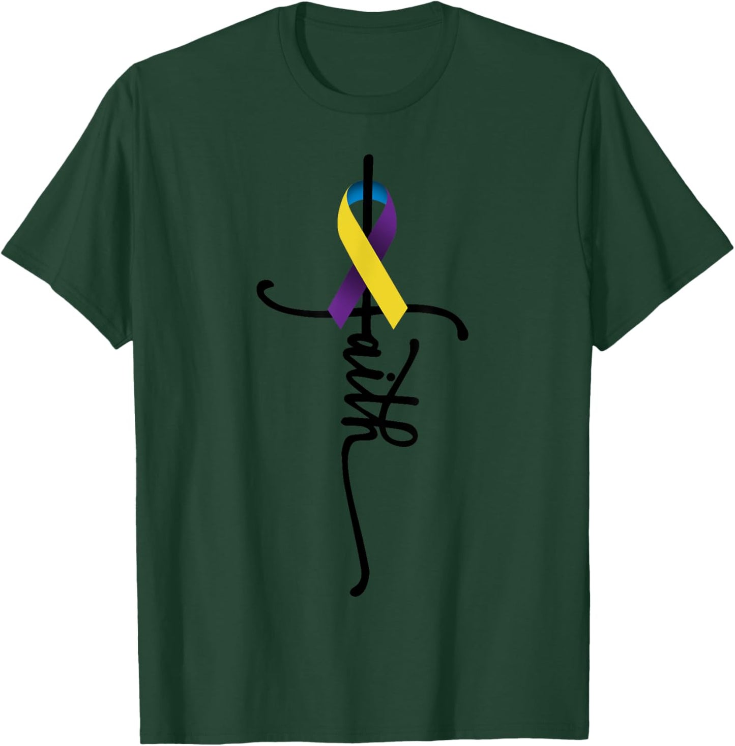 Bladder Cancer Faith Bladder Cancer Awareness May Support T-Shirt - T-Shirt | Forest