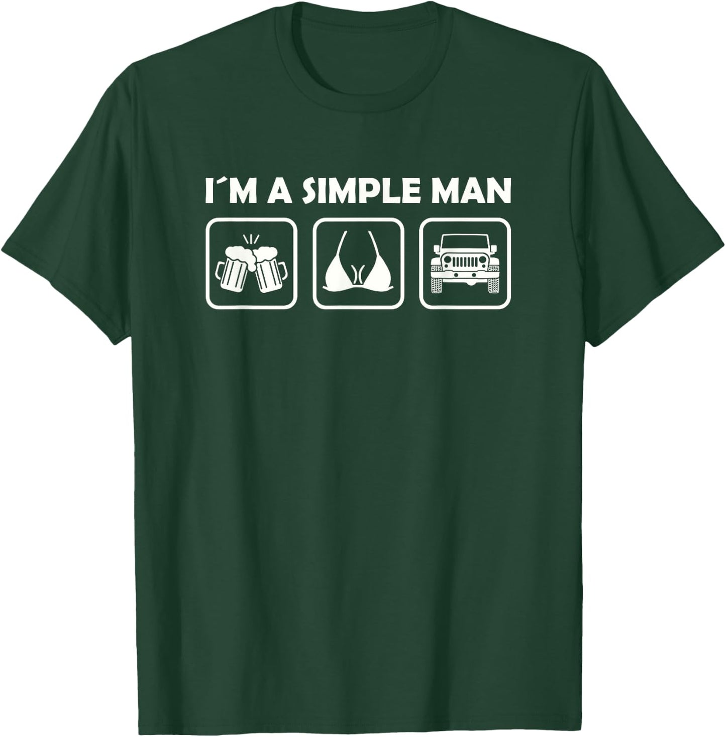I´m A Simple Man Beer Offroad T-Shirt - T-Shirt | Forest