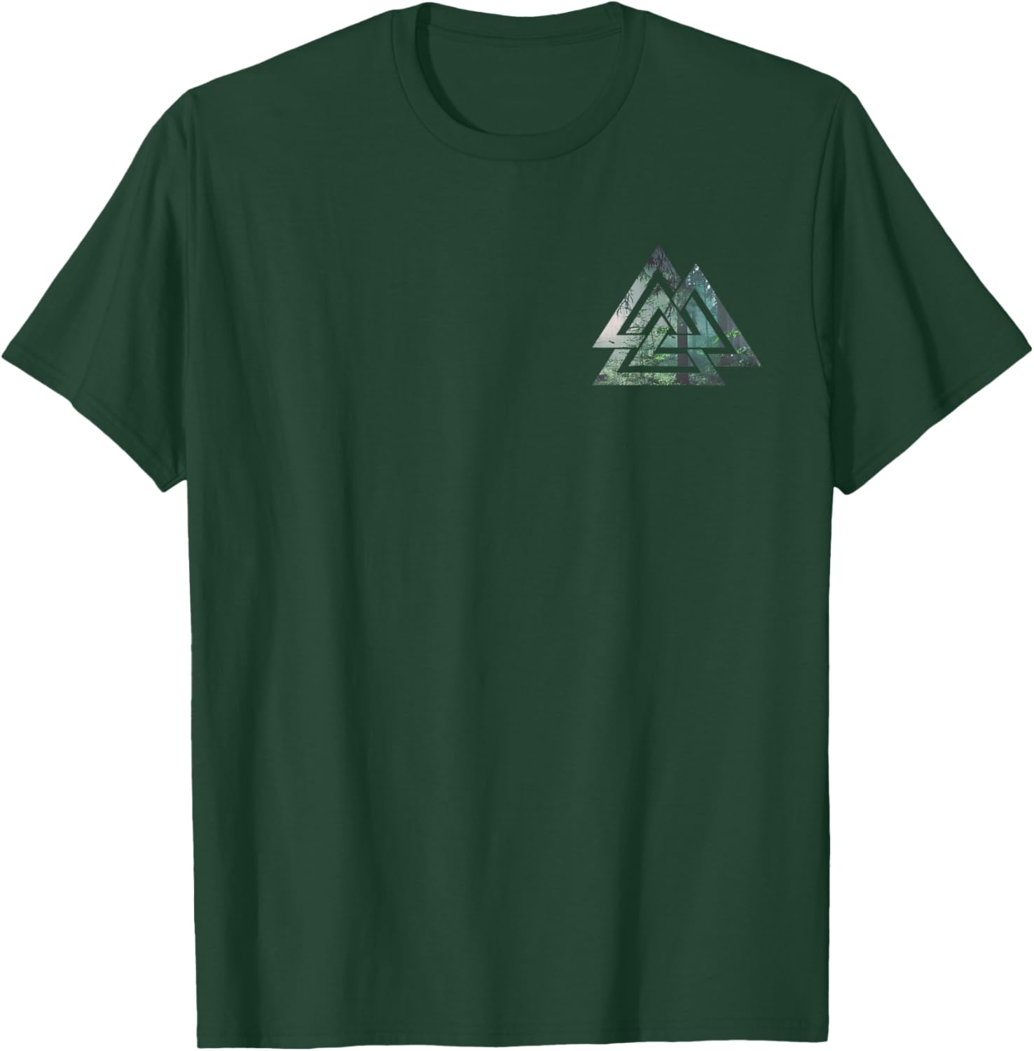 Viking Warrior Valknut Symbol Valhalla Pagan Norse Mythology T-Shirt - T-Shirt | Forest