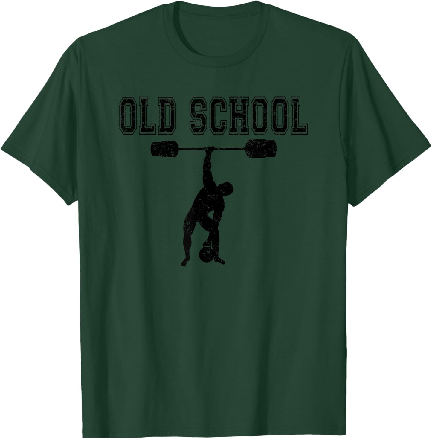Old School Weightlifting T-Shirt - T-Shirt | Forest