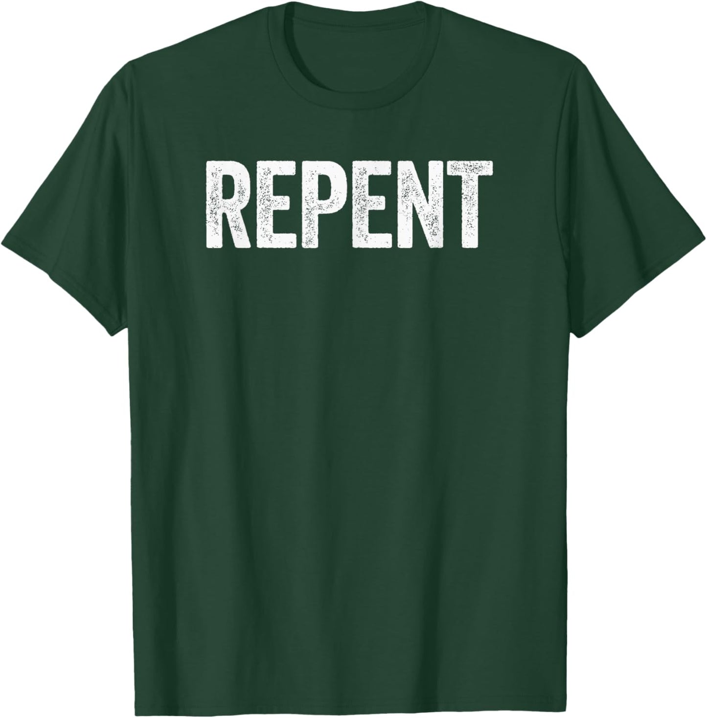 Repent Bold Text Christian T-Shirt - T-Shirt | Forest