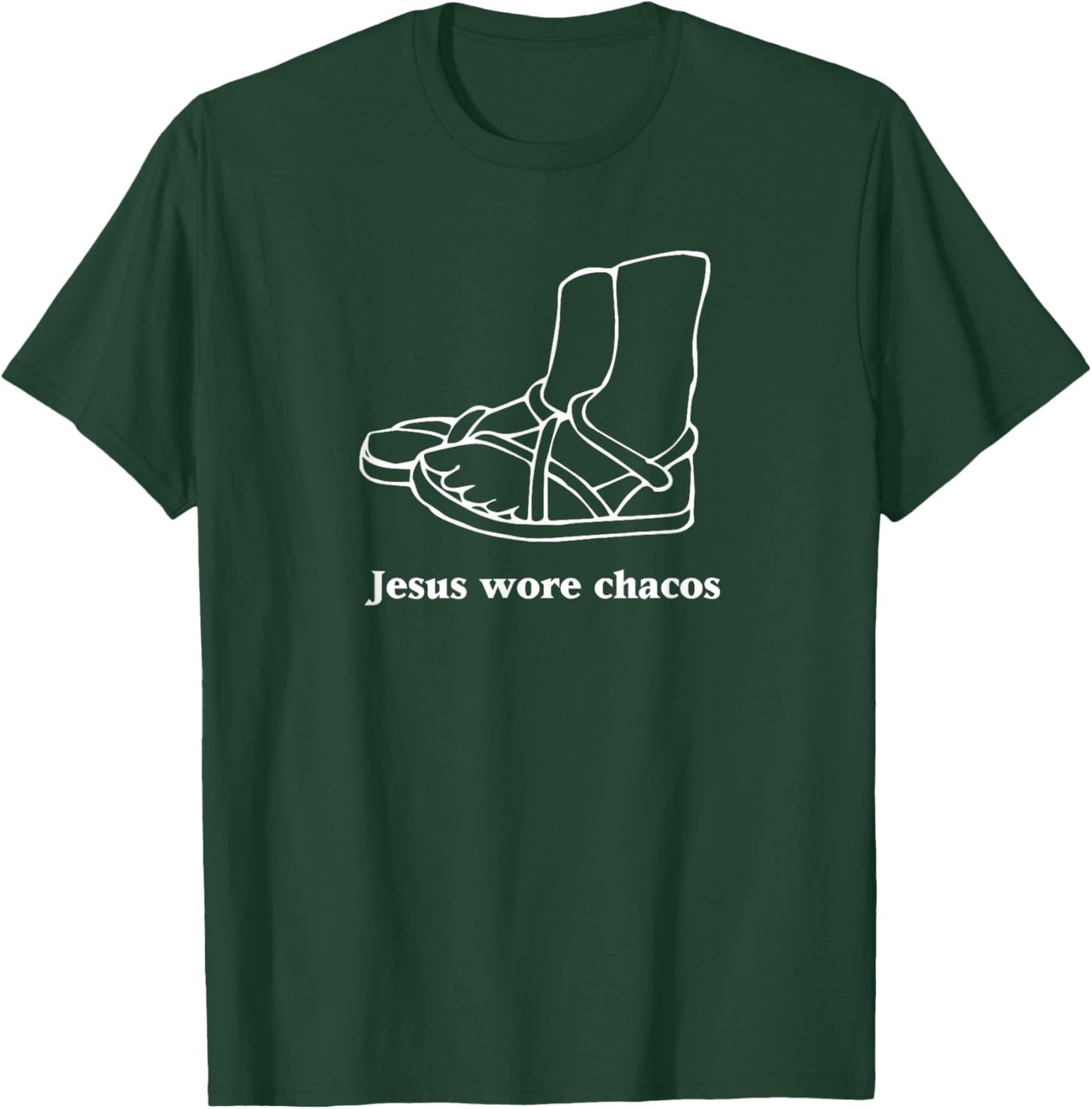 Jesus Wore Chacos T-Shirt - T-Shirt | Forest