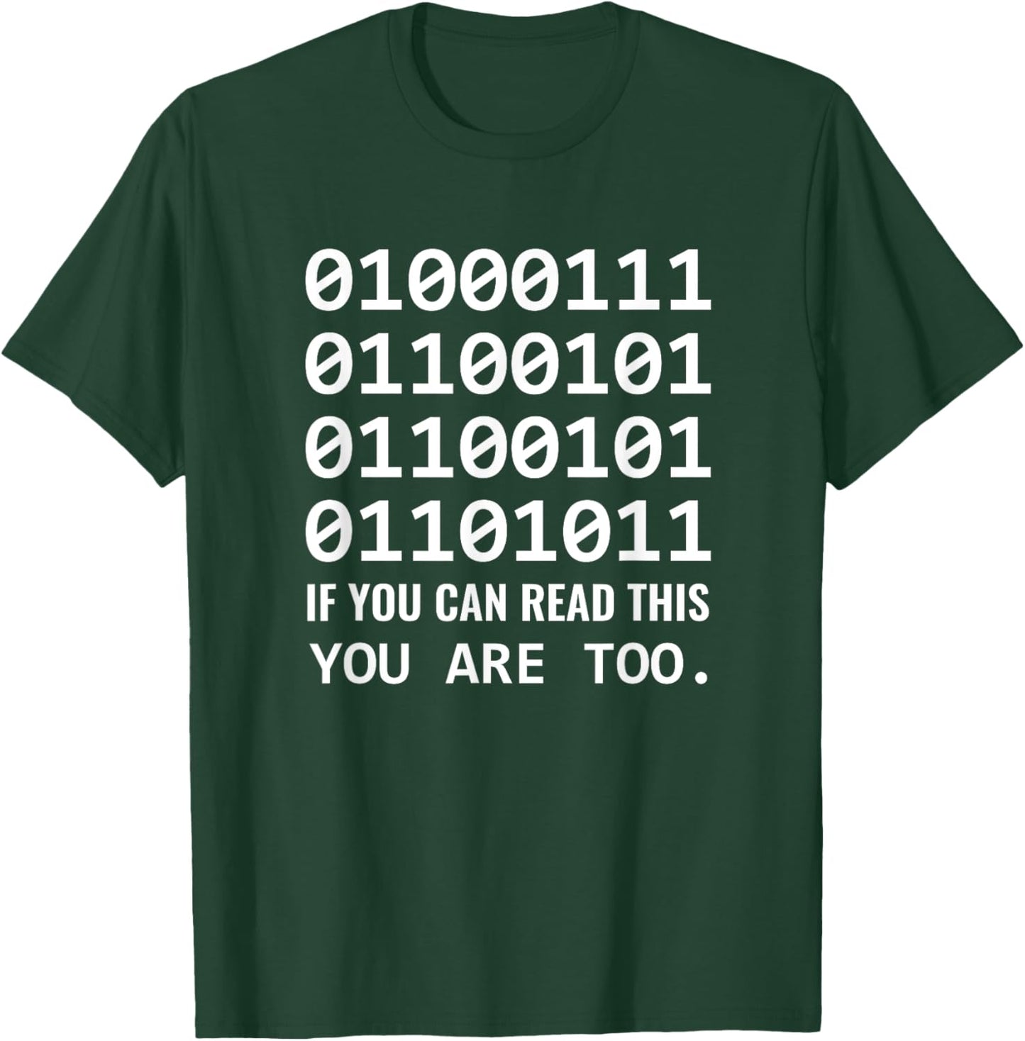 Geek Computer Binary Code for Developer Nerds & Admins T-Shirt - T-Shirt | Forest