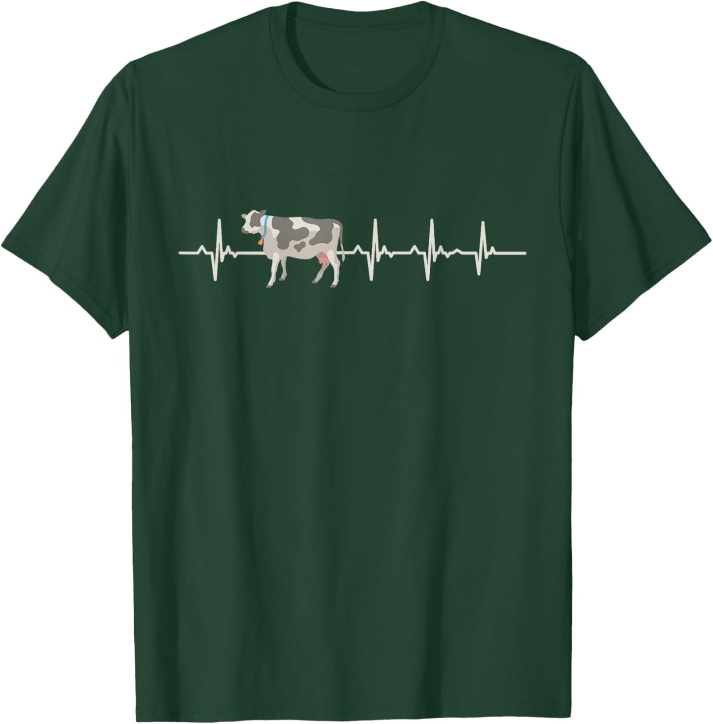 I Love My Cow Valve Funny Heartbeat Patient Gift Men Women T-Shirt - T-Shirt | Forest