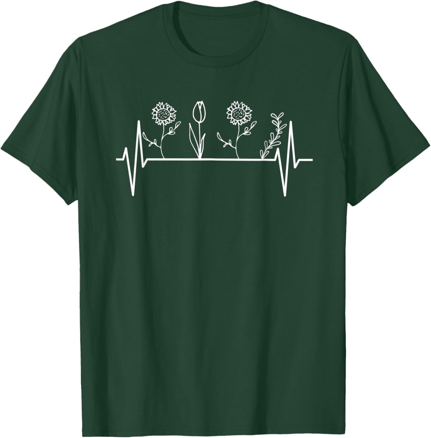 Heartbeat Plants Flower Gardening Garden Gardener Landscaper T-Shirt - T-Shirt | Forest