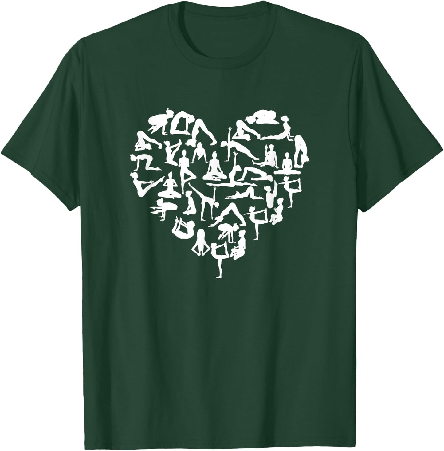 Yoga Love Spiritual Yogi Meditation Yoga Exercise Heart T-Shirt - T-Shirt | Forest