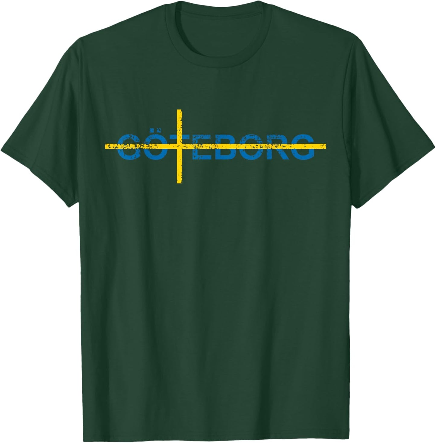 Göteborg Gothenburg Sweden Flag Swede Pride Travel Swedish T-Shirt - T-Shirt | Forest