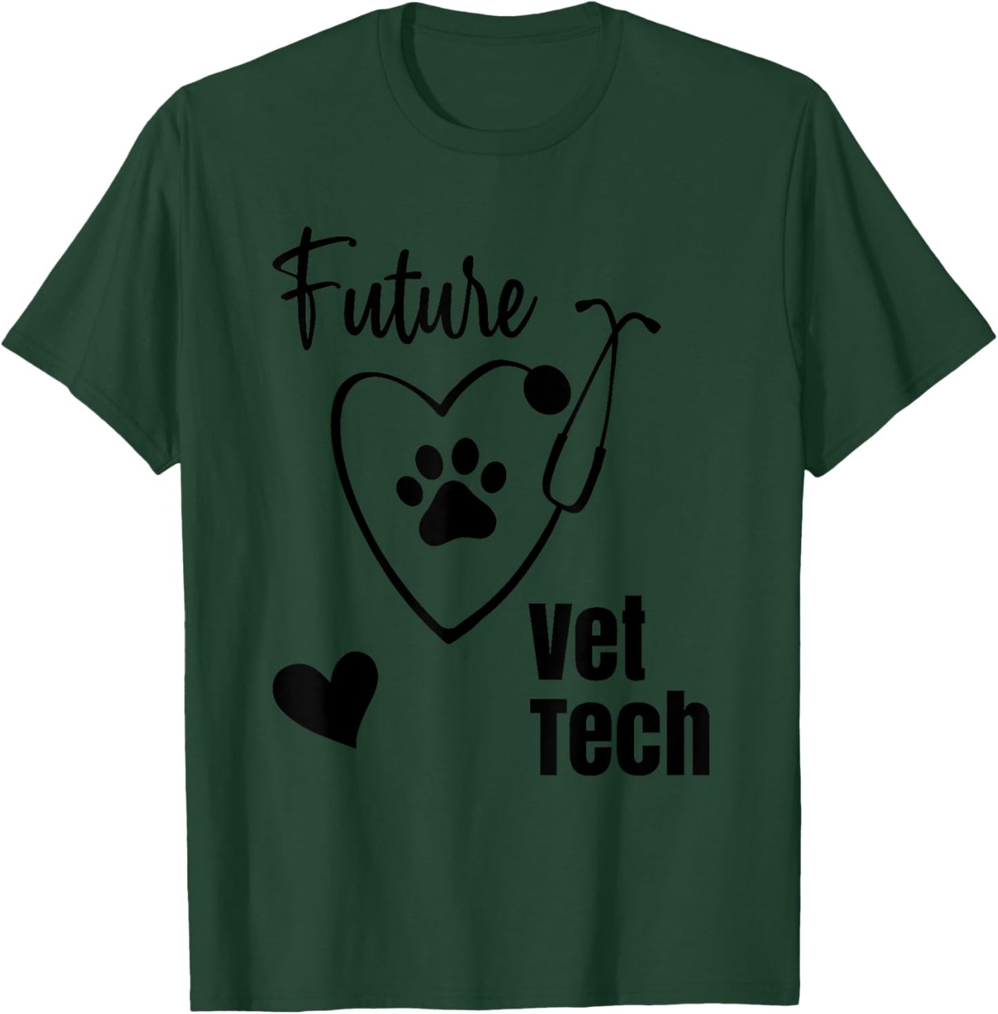 Cute Future Vet Tech Vet Nurse Student Veterinary Technician T-Shirt - T-Shirt | Forest