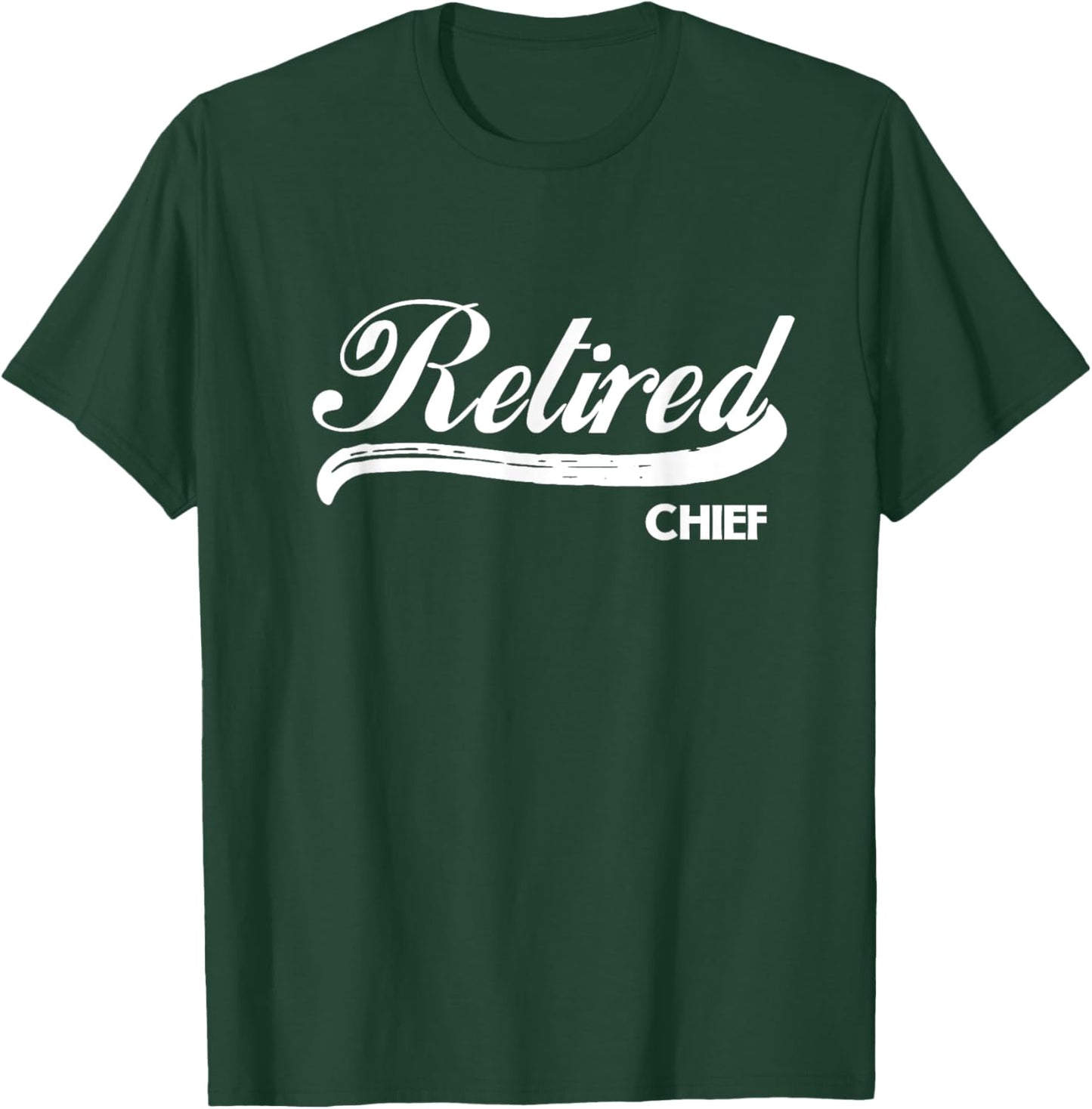Retired Chief Funny Retirement Party Gift Police T-Shirt - T-Shirt | Forest