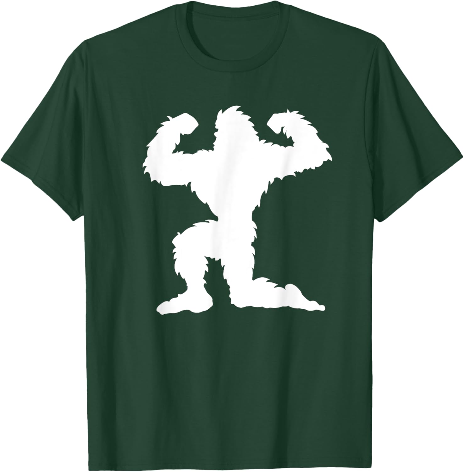 Funny Bodybuilding Bigfoot Bodybuilder Weightlifting Fitness T-Shirt - T-Shirt | Forest