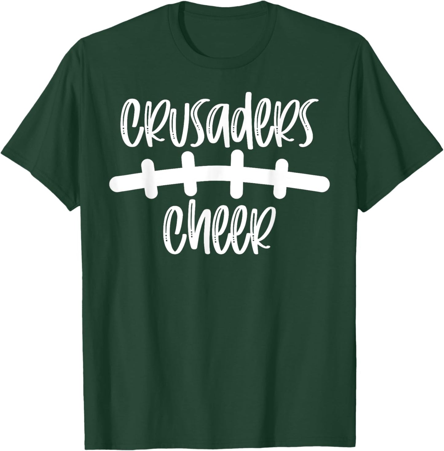 Crusader Cheer School Spirit Football Team Mascot Game Night T-Shirt - T-Shirt | Forest