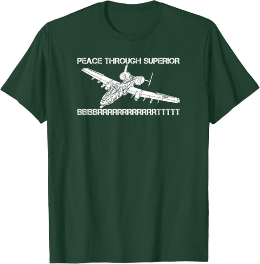 A-10 Warthog Thunderbolt Plane Meme BBBRRRTTT Funny Joke T-Shirt - T-Shirt | Forest
