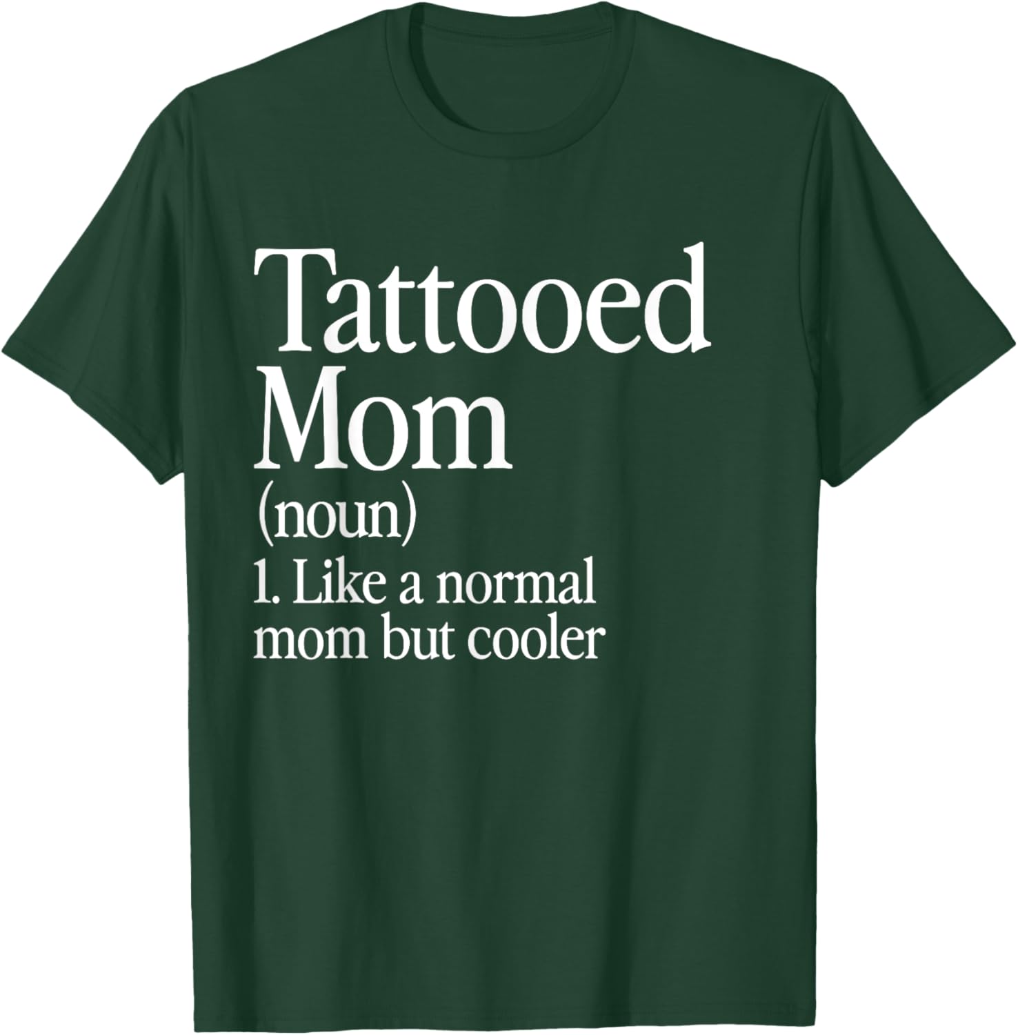 Tattooed Mom Definition Tattoo Artist Retro Aesthetic Family T-Shirt - T-Shirt | Forest
