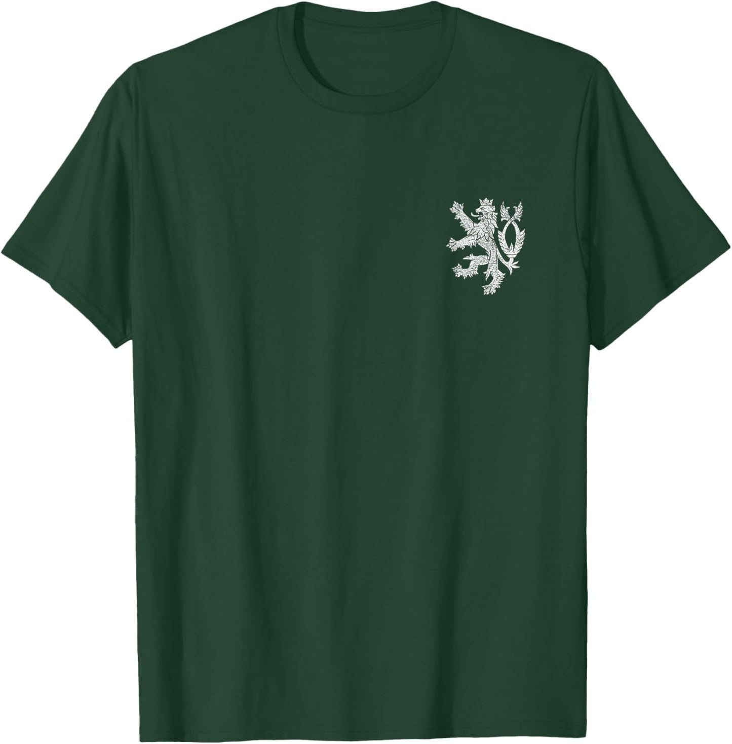 Czech Republic Coat of Arms Double Tailed Lion Flag T-Shirt - T-Shirt | Forest
