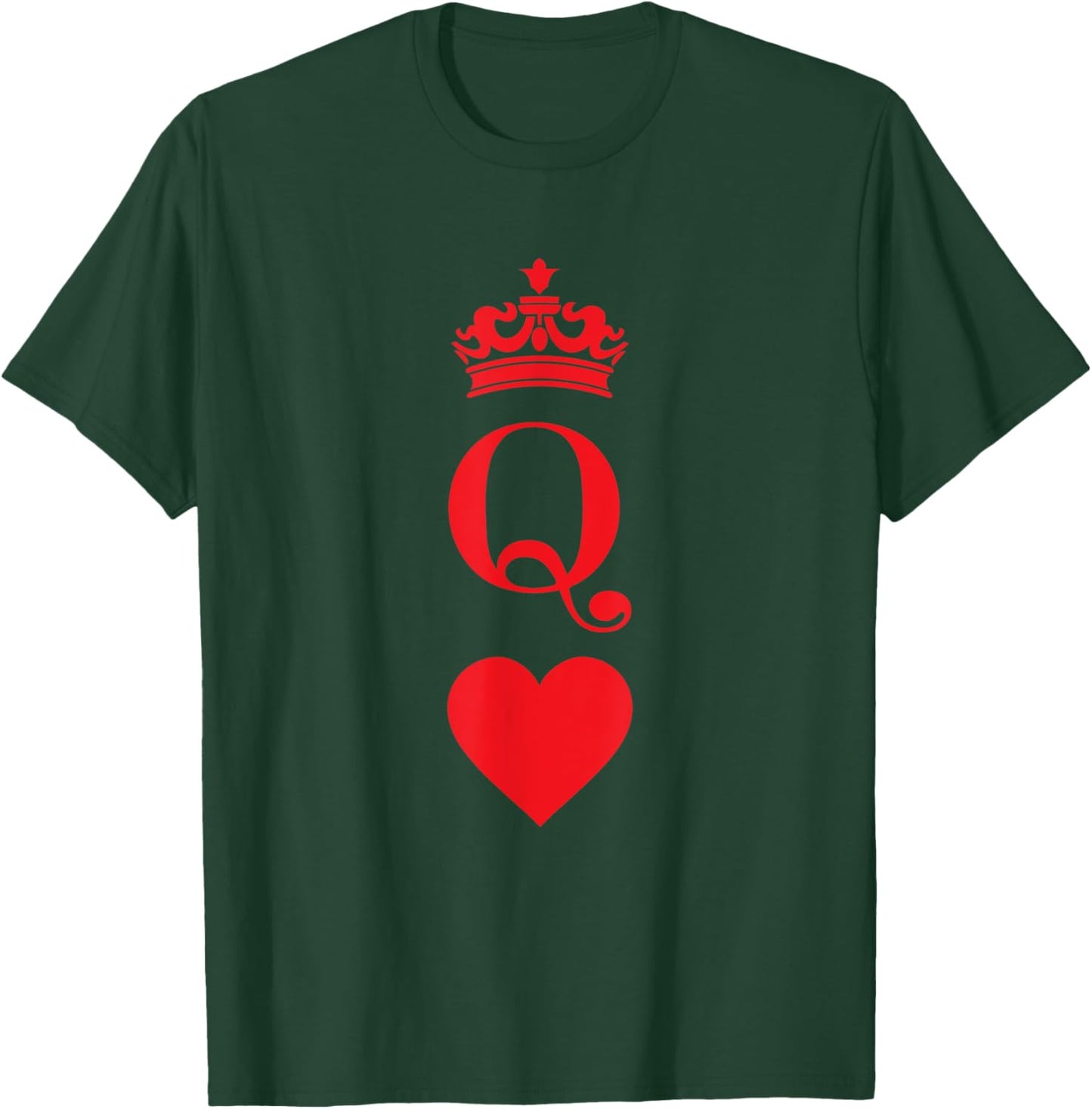 Queen & King Cards Shirt For Valentine Matching Couple T-Shirt - T-Shirt | Forest