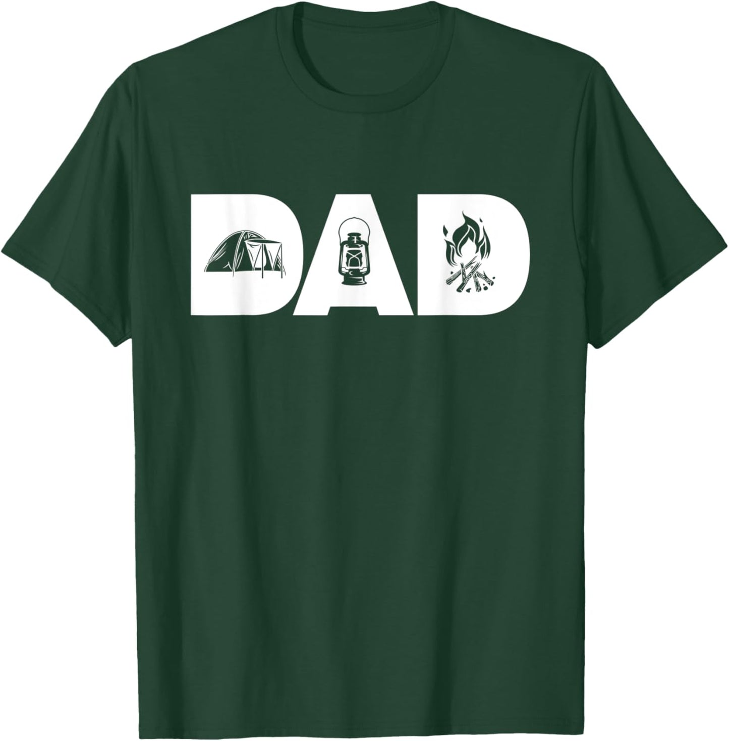 Dad The Camper Tent Camping Dad Father's Day Camper Gift T-Shirt - T-Shirt | Forest