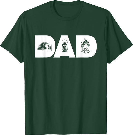 Dad The Camper Tent Camping Dad Father's Day Camper Gift T-Shirt - T-Shirt | Forest
