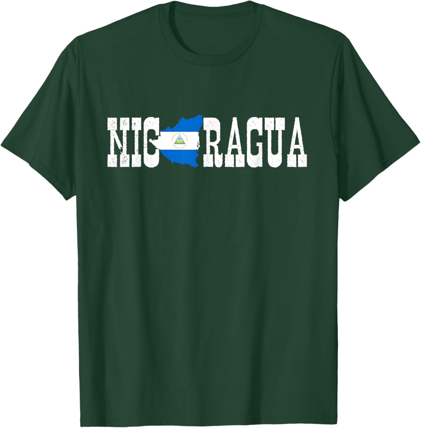 Nicaragua Jersey Love Nicaragua Flag Silhouette Nicaraguan T-Shirt - T-Shirt | Forest