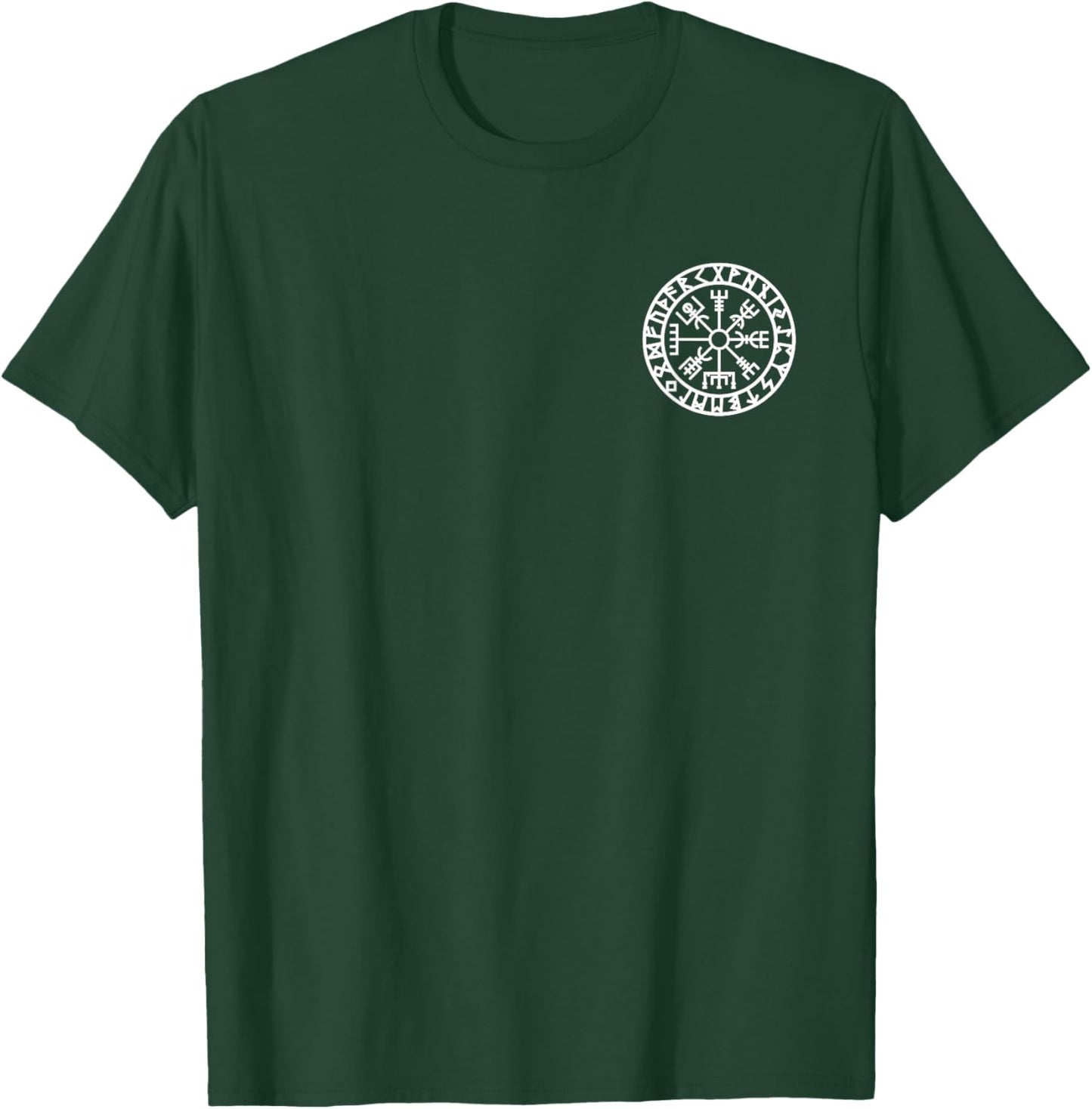 Vegvisir, Viking, Rune Circle, Nordic, Symbol, Odin, Thor T-Shirt - T-Shirt | Forest