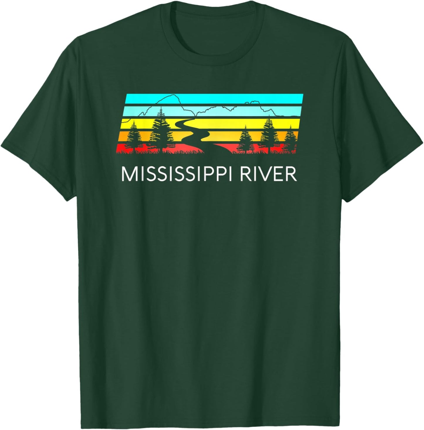 Mississippi River Retro Vintage Delta Louisiana Lake Itasca T-Shirt - T-Shirt | Forest