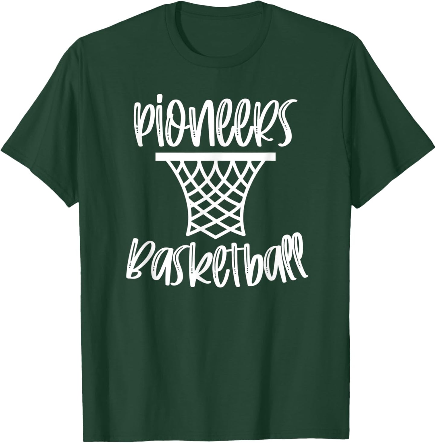 Pioneers Basketball Team Mascot School Spirit Game Night T-Shirt - T-Shirt | Forest