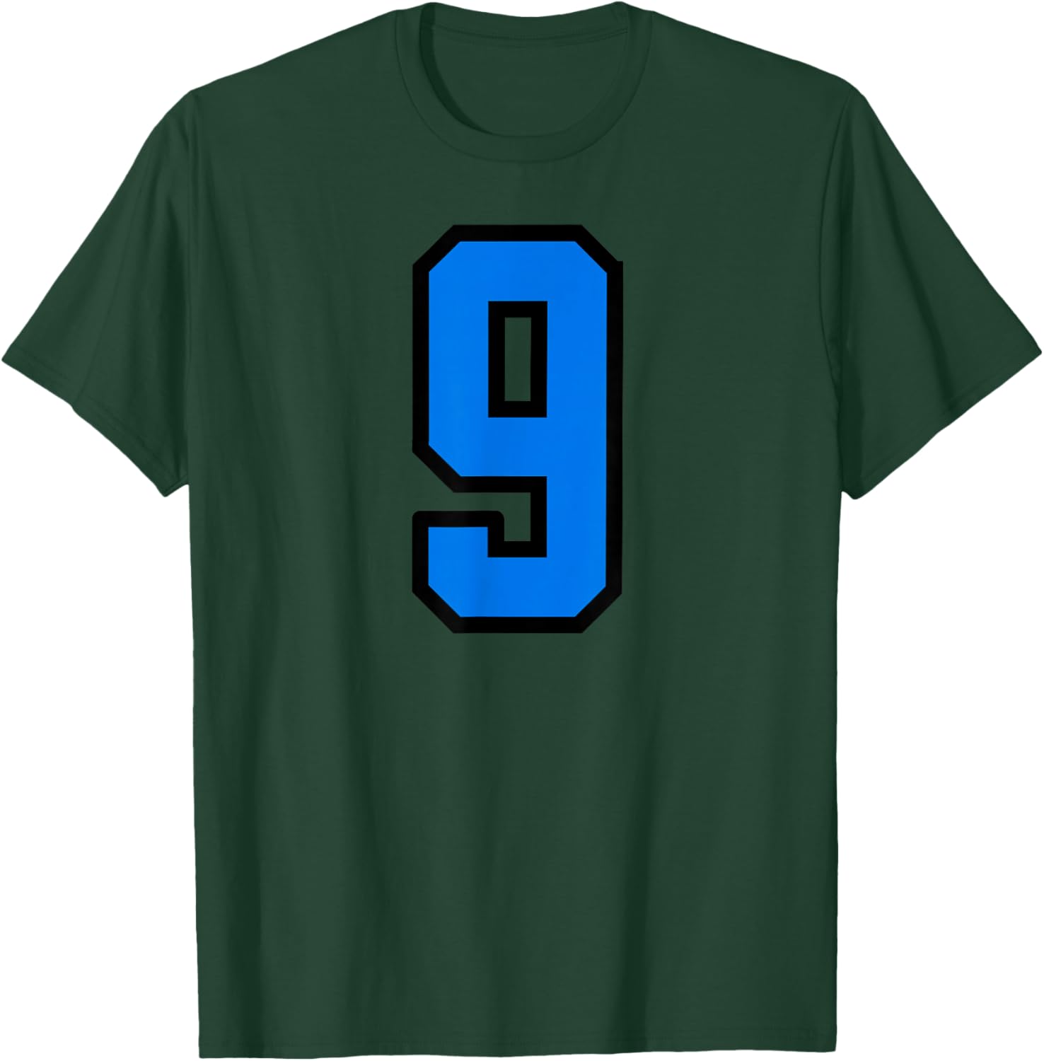 Blue Black Number 9 T-Shirt - T-Shirt | Forest