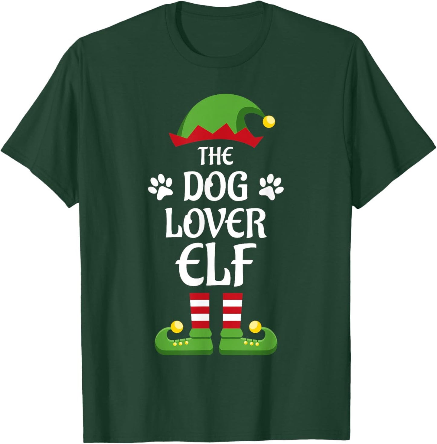 Dog Lover Elf Family Matching Group Christmas Women Kids T-Shirt - T-Shirt | Forest