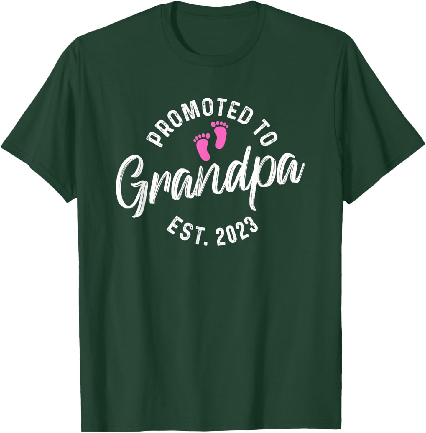 Promoted To Grandpa Est 2023 T-Shirt - T-Shirt | Forest